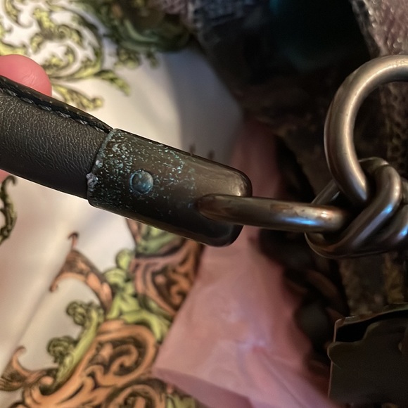 Coach Limited Edition Snakeskin 🐍Embossed Leather Bag⚠️FIRM⚠️ - Picture 7 of 16